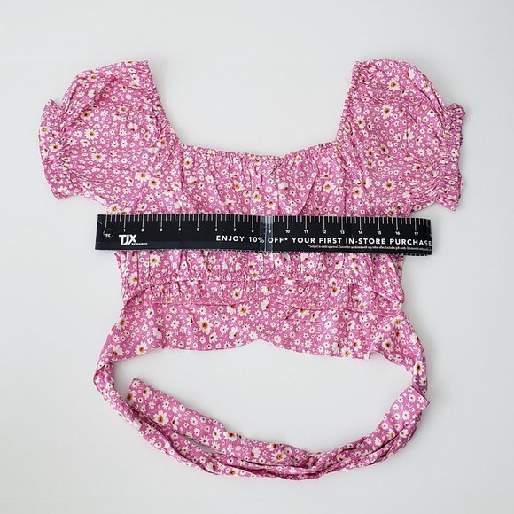 DEREK HEART Peasant Tie Top - Picture 9 of 11